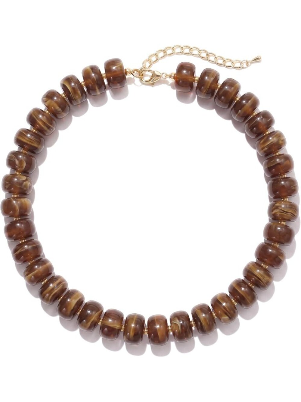 Women's Cute Dark Coffee Acrylic Beads Choker Trendy Statement Jewelry Gift